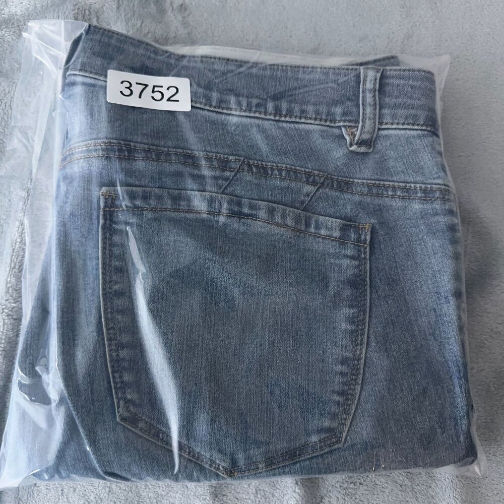 Democracy Ab Technology Jeans Bootcut Womens Size 14 Distressed Mid Rise Blue - Picture 11 of 11